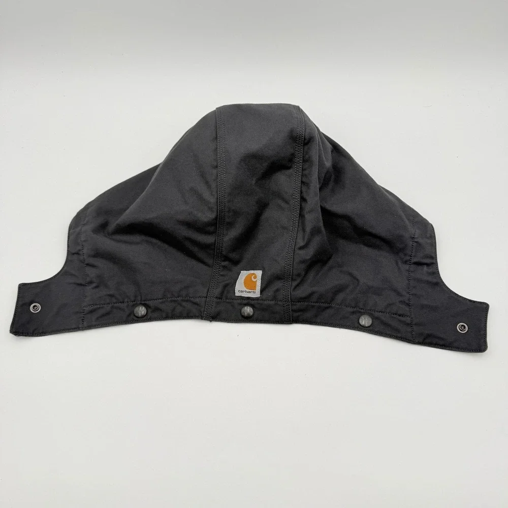 Carhartt Detachable Snap-On Replacement Hood Men OS Dark Gray Canvas Quilted EUC
